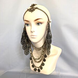 Nathalia Gaviria Khafre Head Chain Statement Headpiece Necklace Armor NWT $369